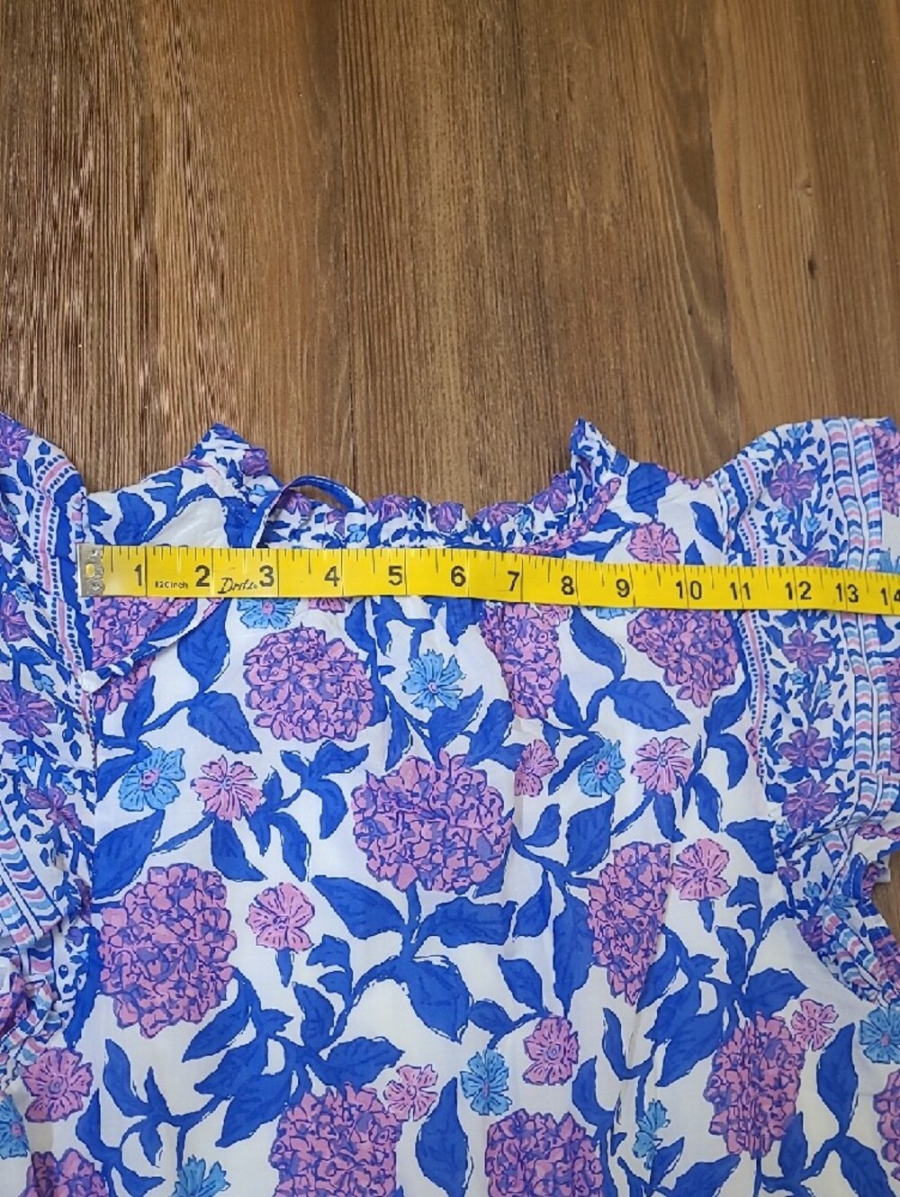 Vineyard Vines Blue & Purple Floral Tiered Maxi - Picture 16 of 16